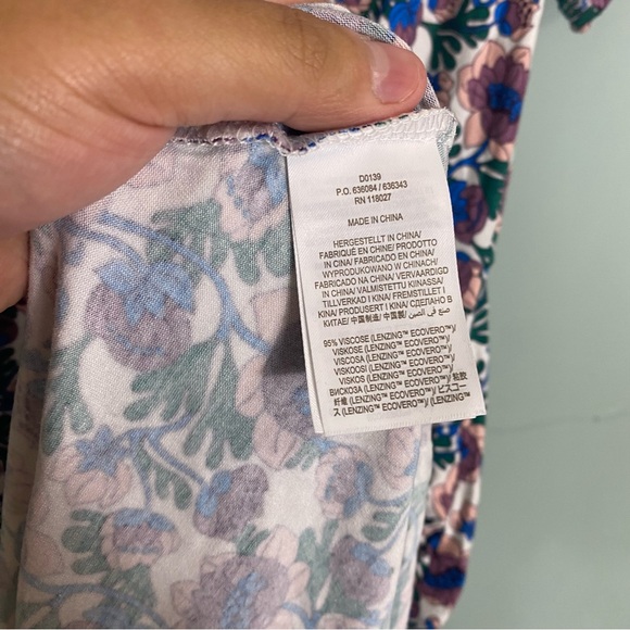 Boden Crew Neck Jersey Dress Mini‎ Floral Size 8 Long Tall - Picture 6 of 7